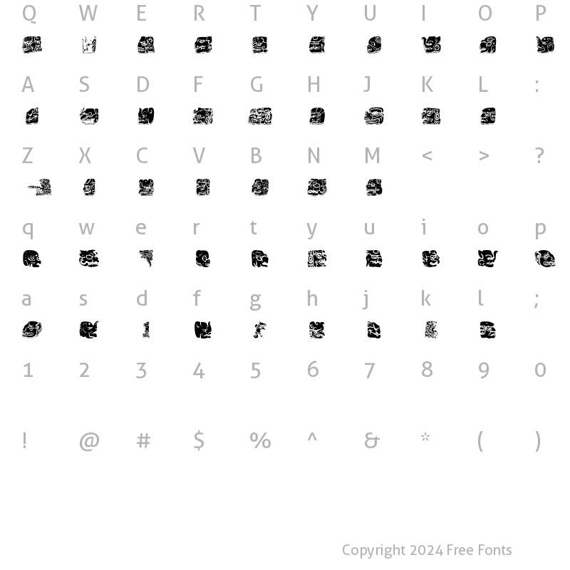 Character Map of MayaSigns Regular