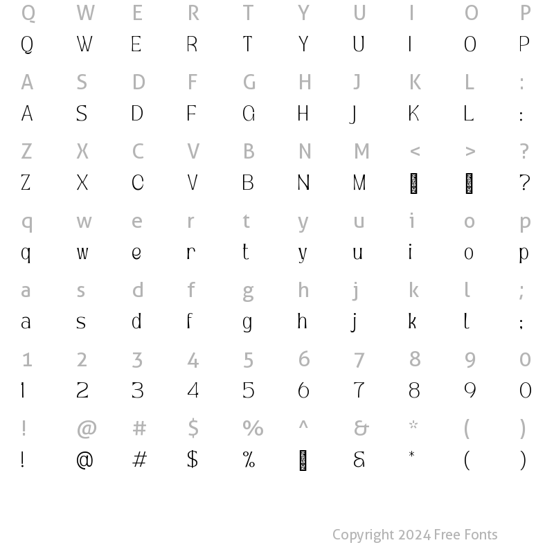 Character Map of Mayes Mayes