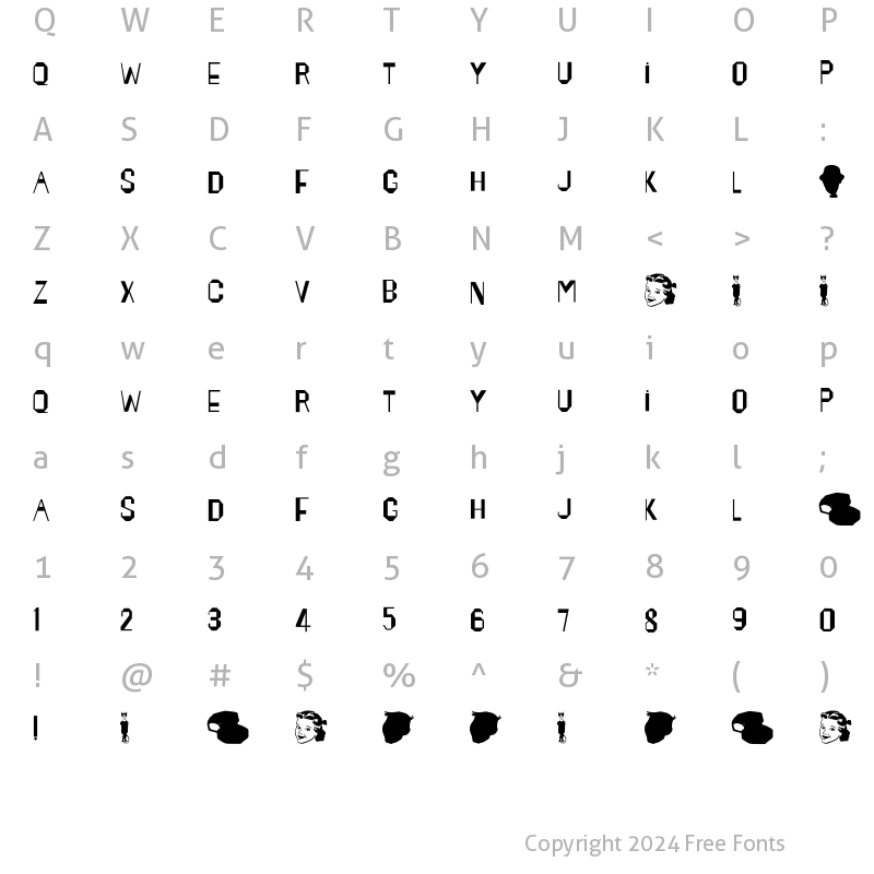 Character Map of Maynard Regular