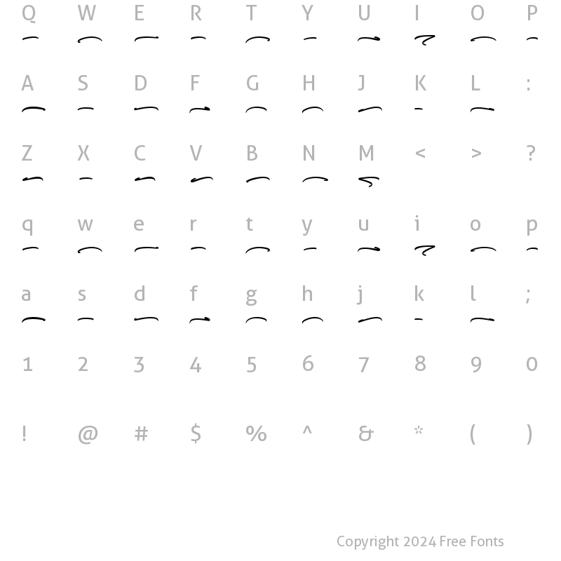 Character Map of Mayoritte swash Regular