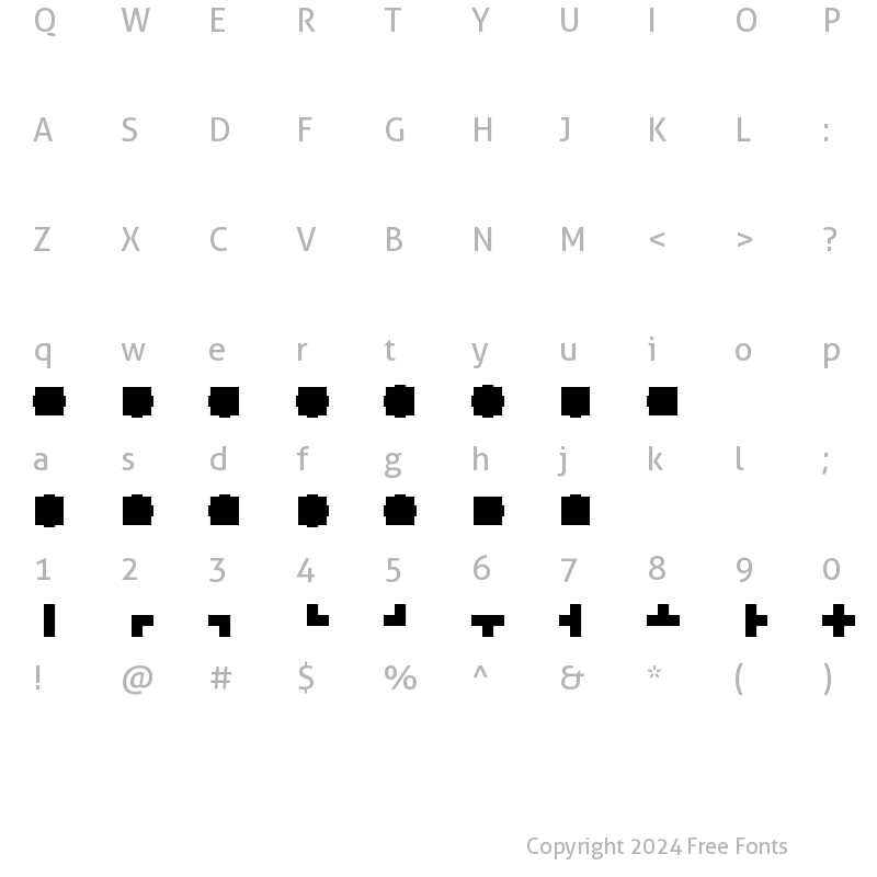 Character Map of Maze Maker Solid Level 1F Maze Maker Solid Level 1F