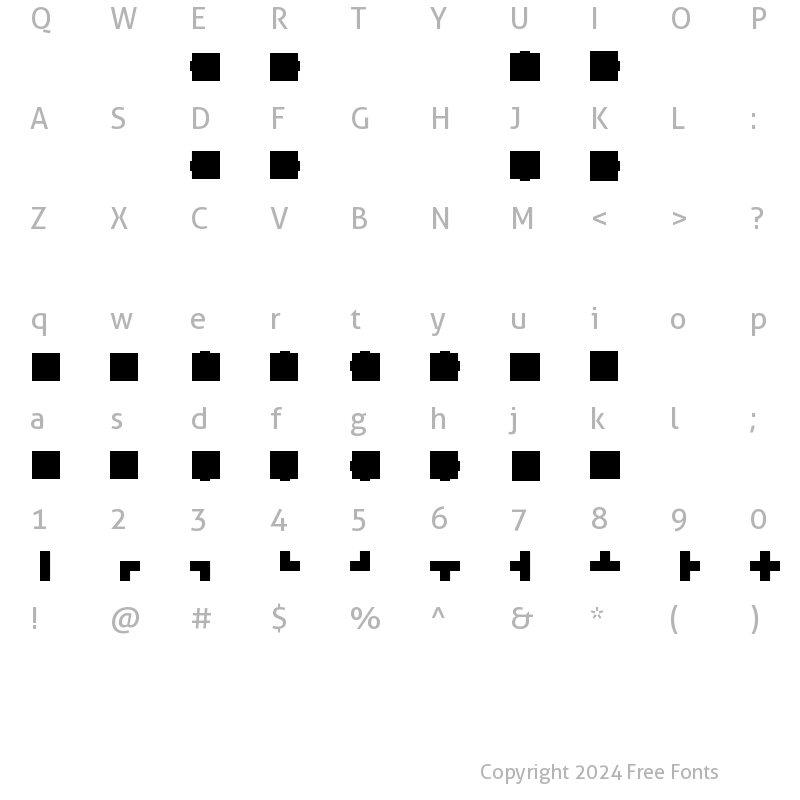 Character Map of Maze Maker Solid Level 2F Maze Maker Solid Level 2F