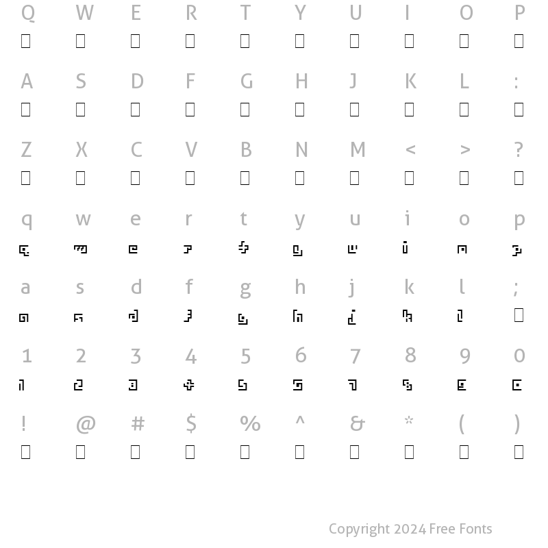 Character Map of Maze91 91 Regular