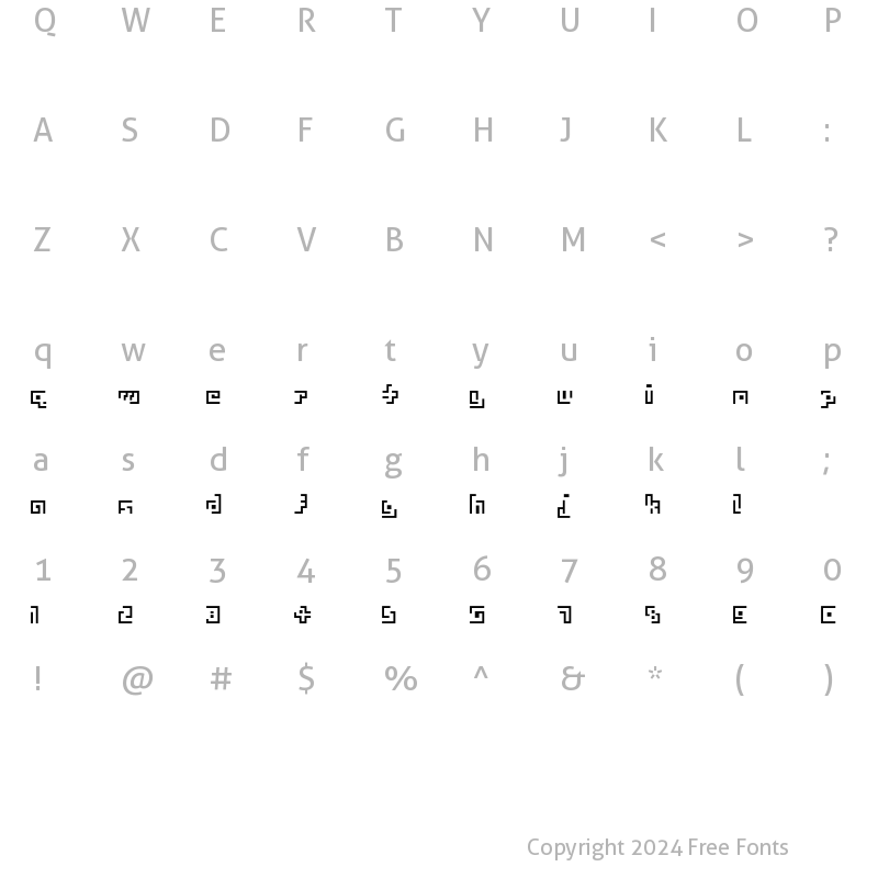 Character Map of Maze91 Regular