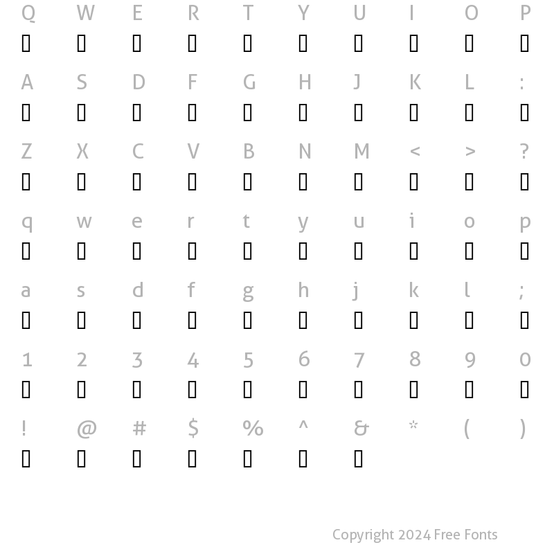 Character Map of MCS ALHADA DECO OUT Regular