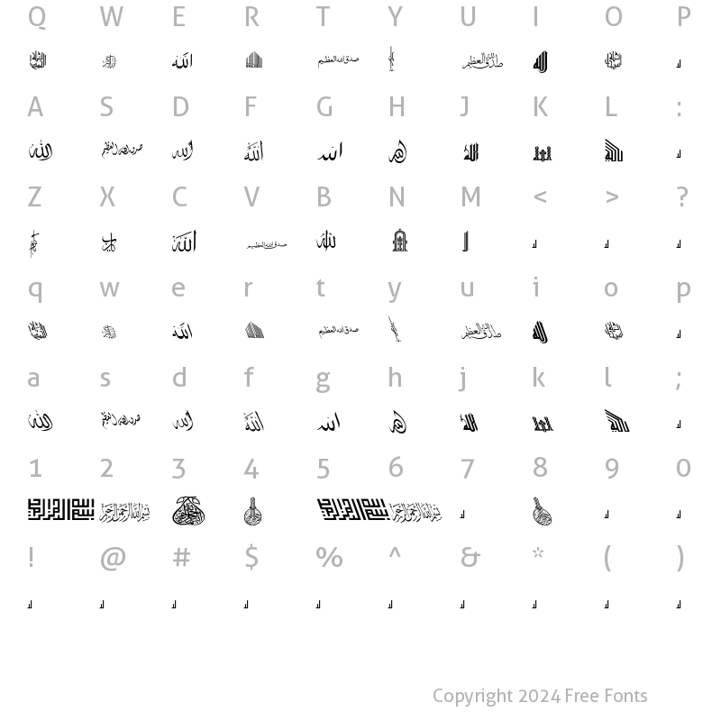 Character Map of MCS Aljalalah. Normal