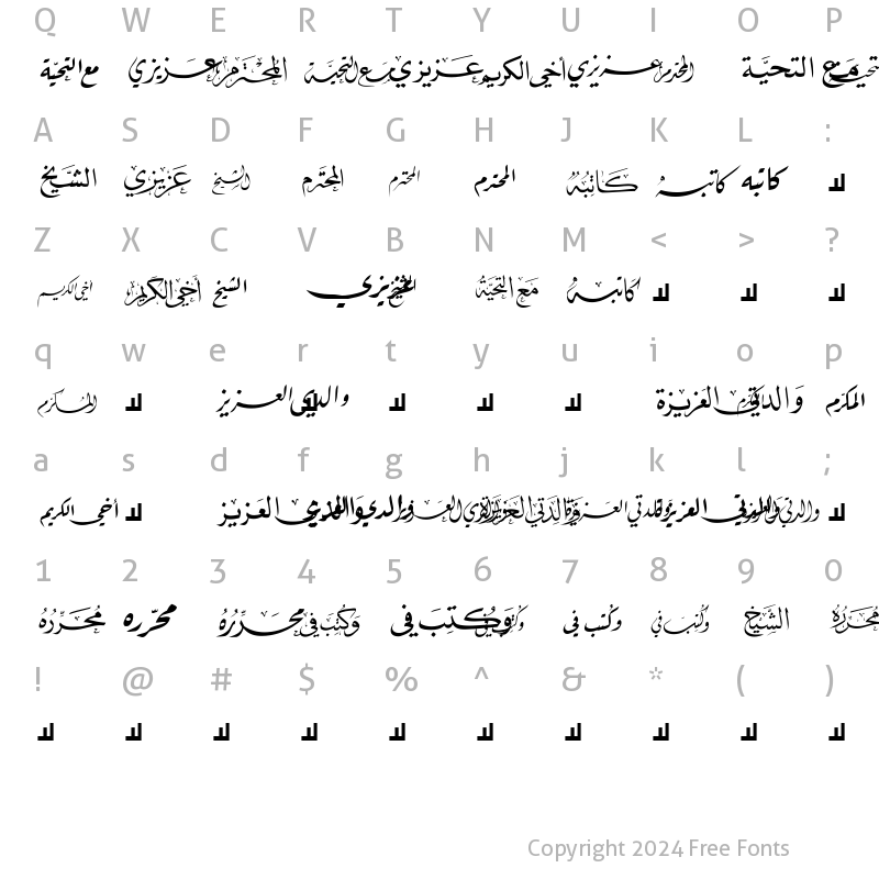 Character Map of Mcs Letter Word 1 Normal