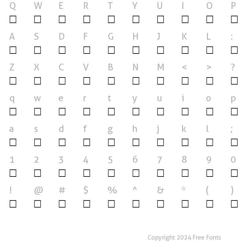 Character Map of MCS Mozdalifa S_I normal. Agfa Alawi Hashim Bafageeh...