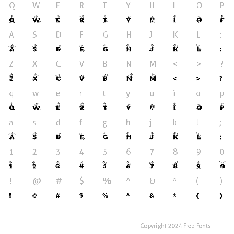 Character Map of McZee Regular