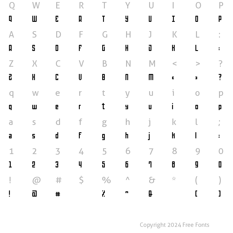 Character Map of Mechanical Regular