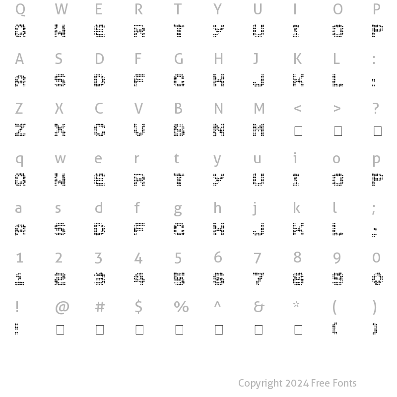 Character Map of MedicationNeeded Regular