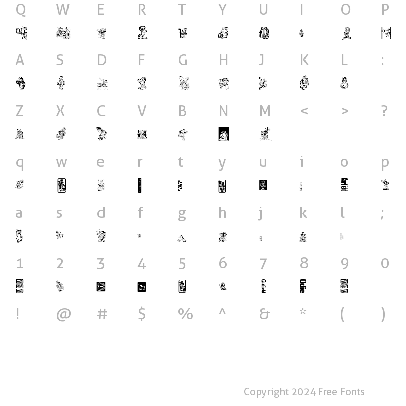 Character Map of MellowFonts2 Regular