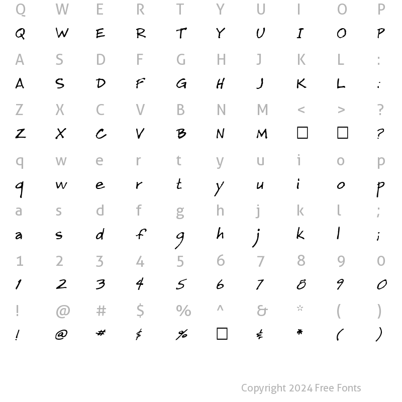 Character Map of Melmo Regular