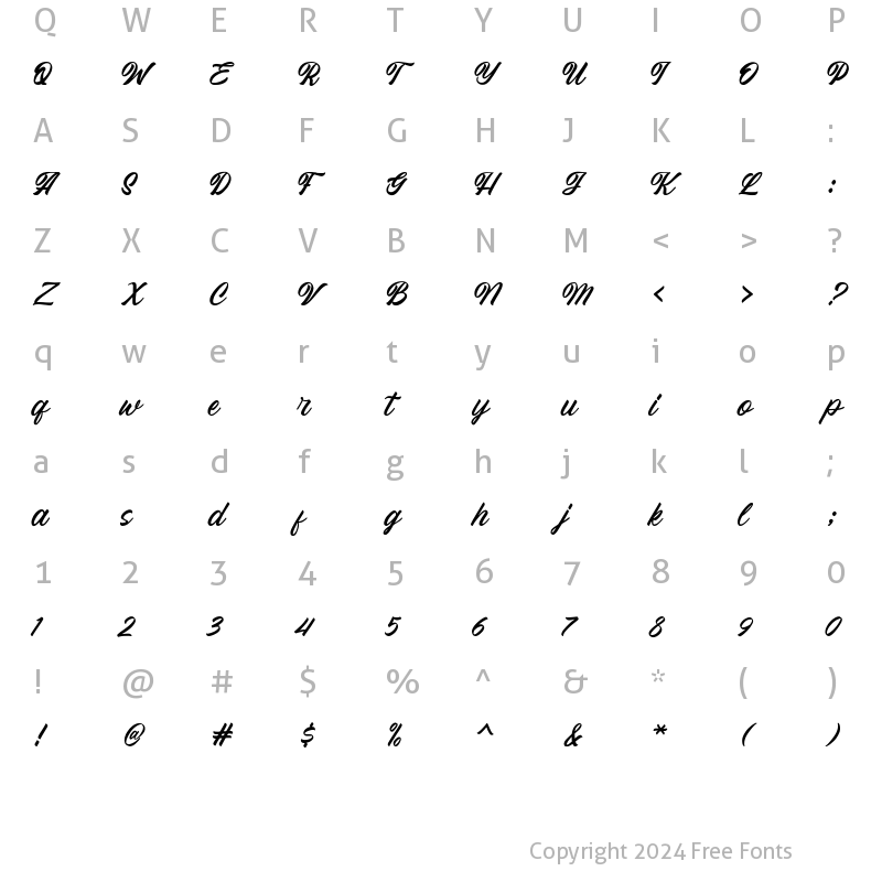 Character Map of Memphis Regular