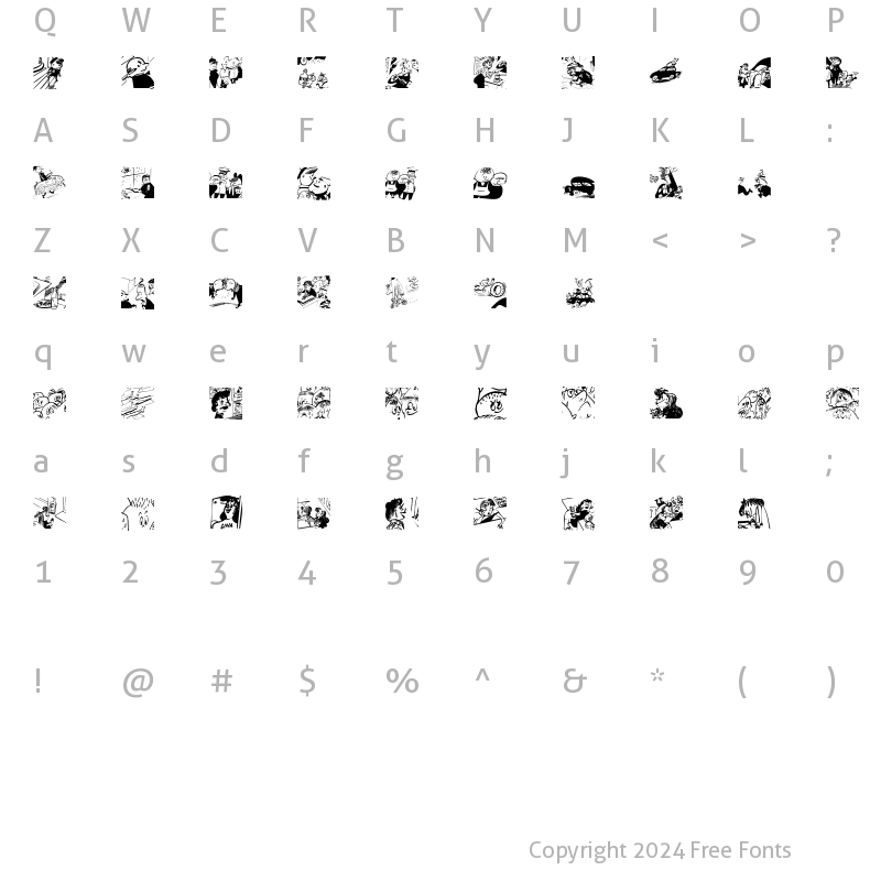 Character Map of Menschenskinder Regular