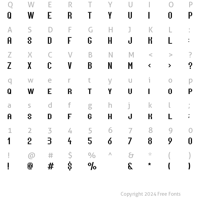 Character Map of Merak Regula Regular