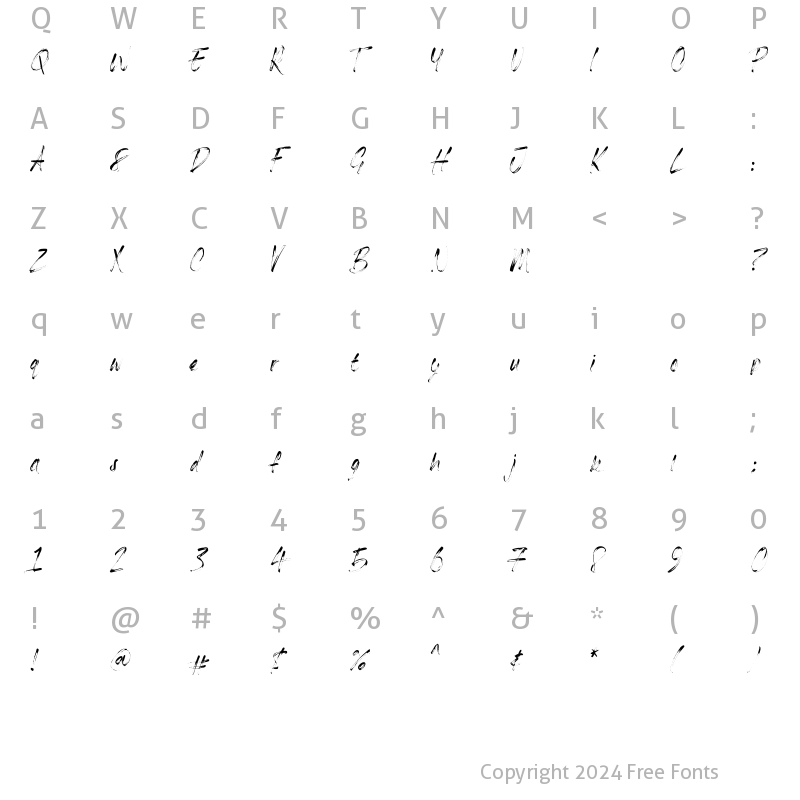 Character Map of Meraki Script Alt SVG Regular