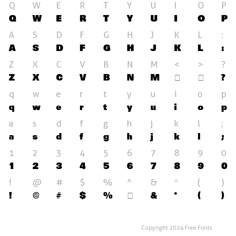 Character Map of Mercat Display SSi Regular