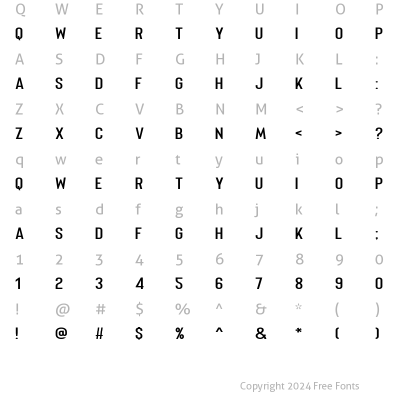 Character Map of Merhique Bold