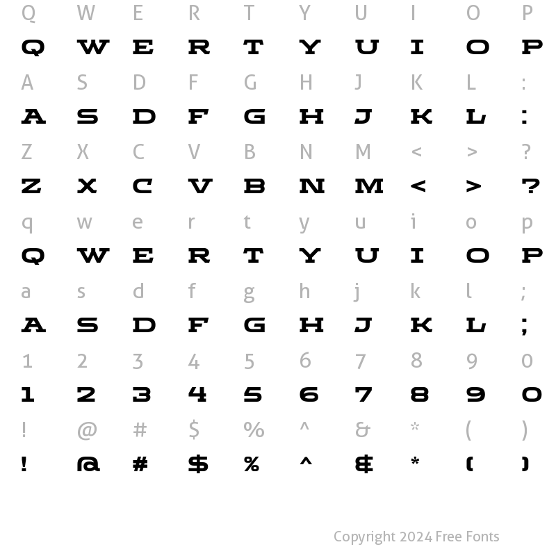 Character Map of Mesician Regular