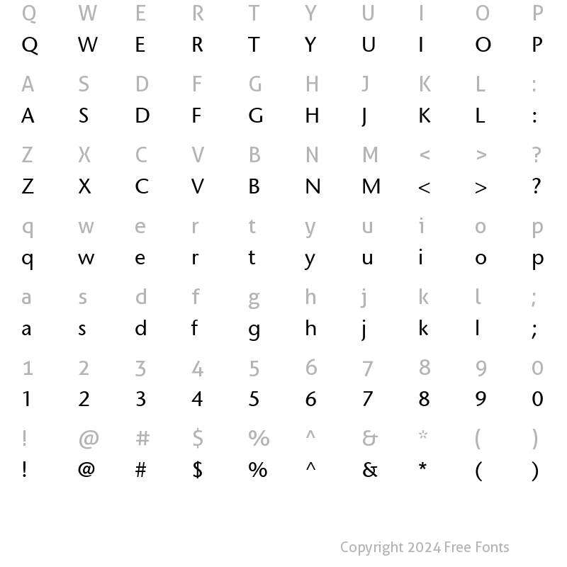 Character Map of Mesouran Sans SSi Regular