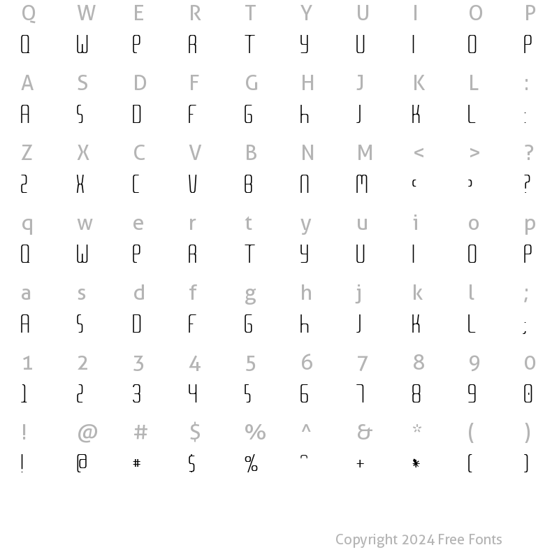 Character Map of Meta Language Regular