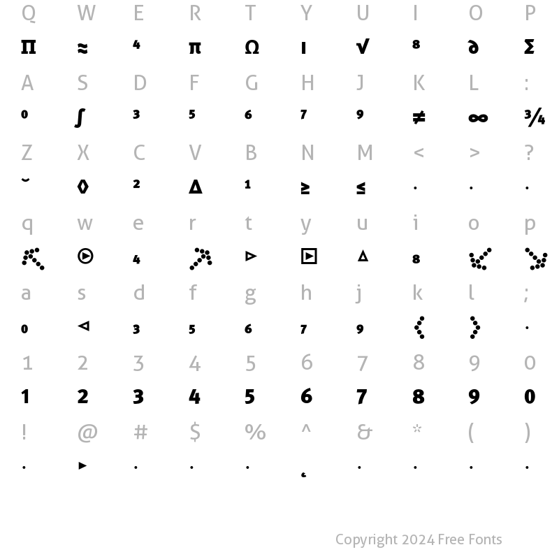 Character Map of MetaBlackCyr-CapsExpert Regular