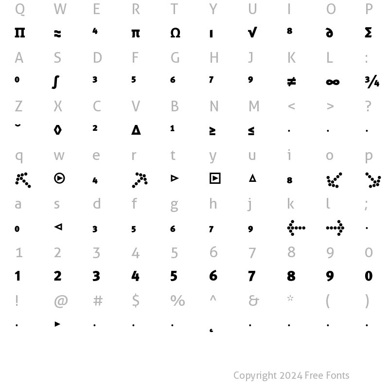 Character Map of MetaBlackCyr-Expert Regular