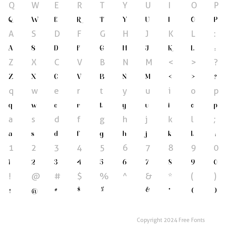 Character Map of Metalline Regular