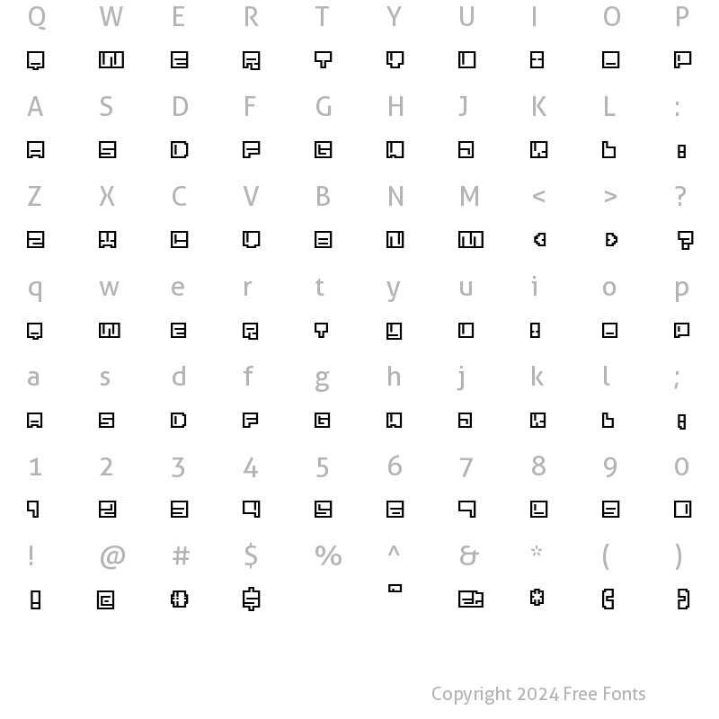 Character Map of Mezcal-Outline-SC Regular