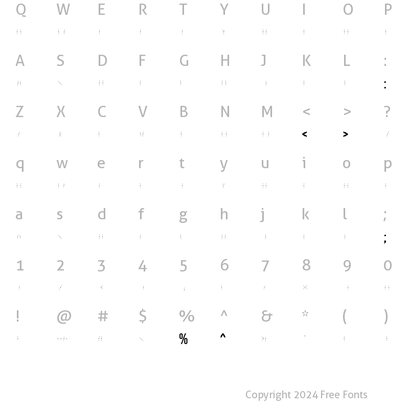 Character Map of MHM BONECARVER inside Regular