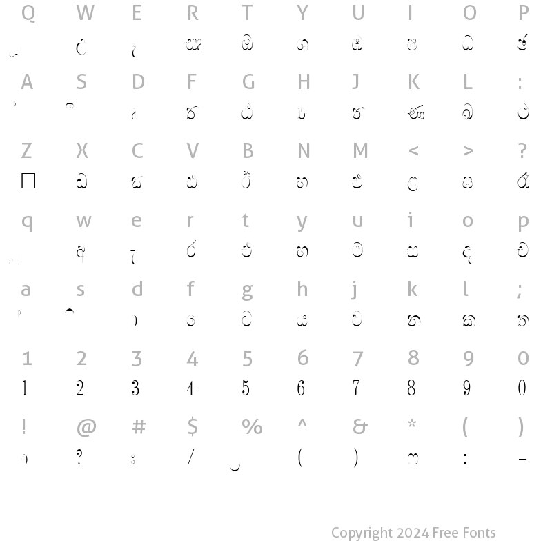 Character Map of Mi_Dasuni _Tall Normal