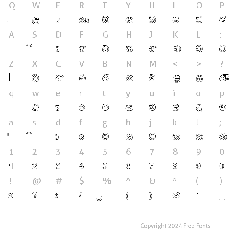 Character Map of Mi_Harsha*_Hollow_96 Normal