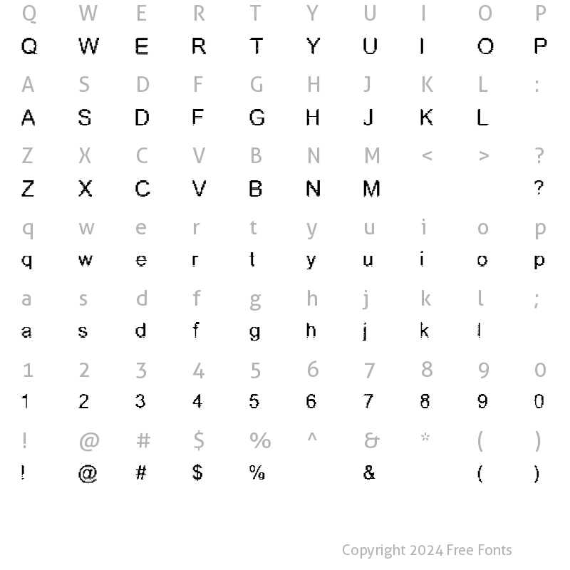 Character Map of Miasma Regular