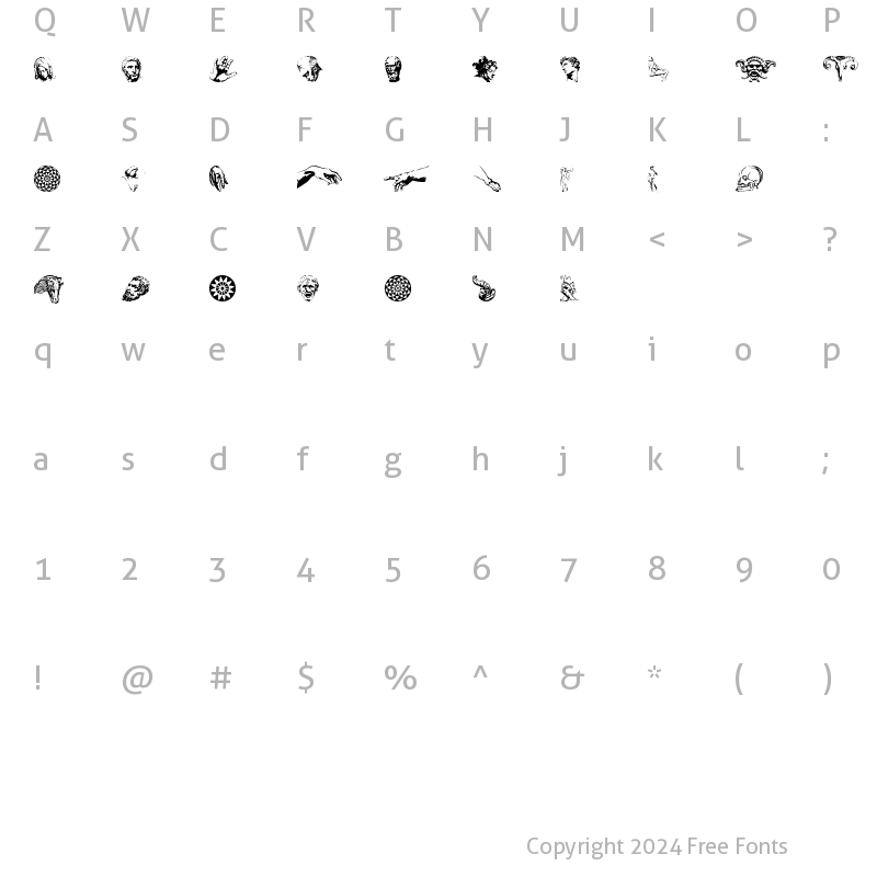 Character Map of Michelangelo Extras