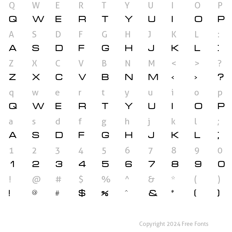 Character Map of Micra Normal