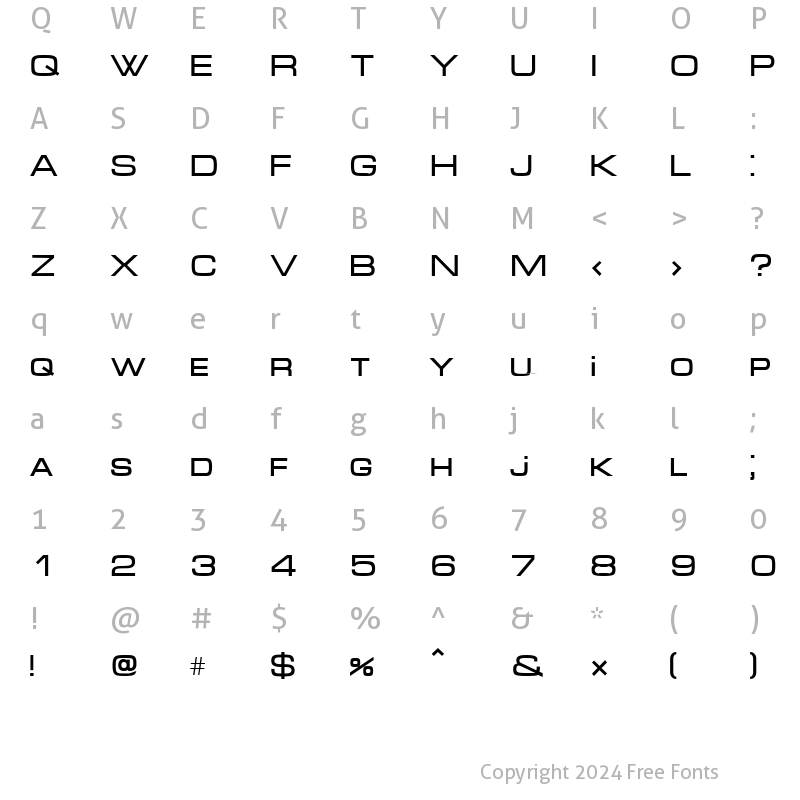 Character Map of MicraDi Regular