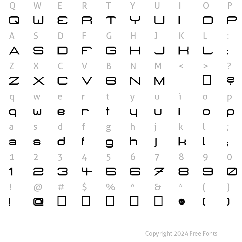 Character Map of MicroMieps bold