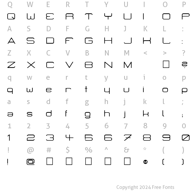 Character Map of MicroMieps Regular