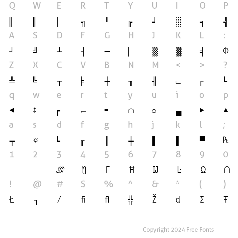 Character Map of MicroPiSSi Bold