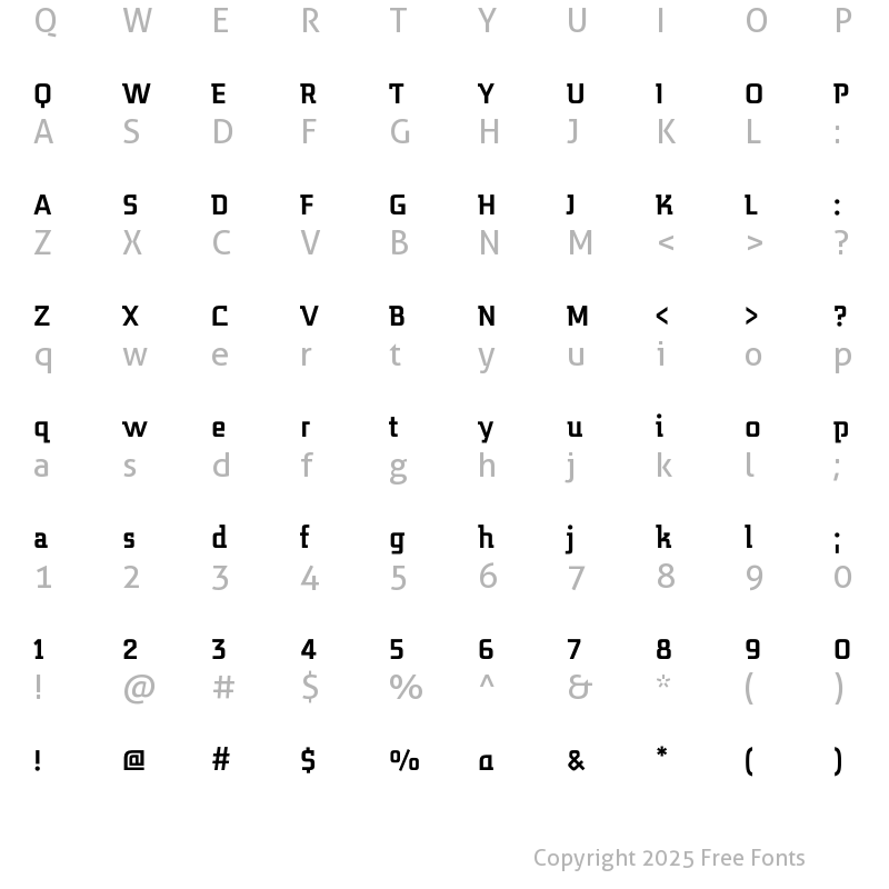 Character Map of MidnightKernboy Bold