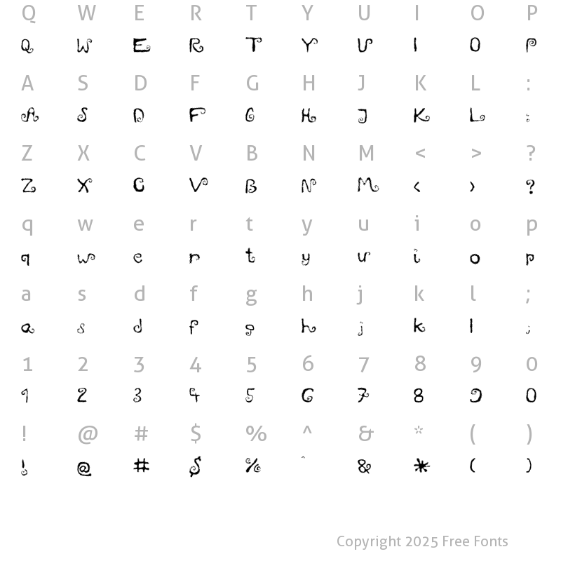Character Map of mieszkanie9 Regular