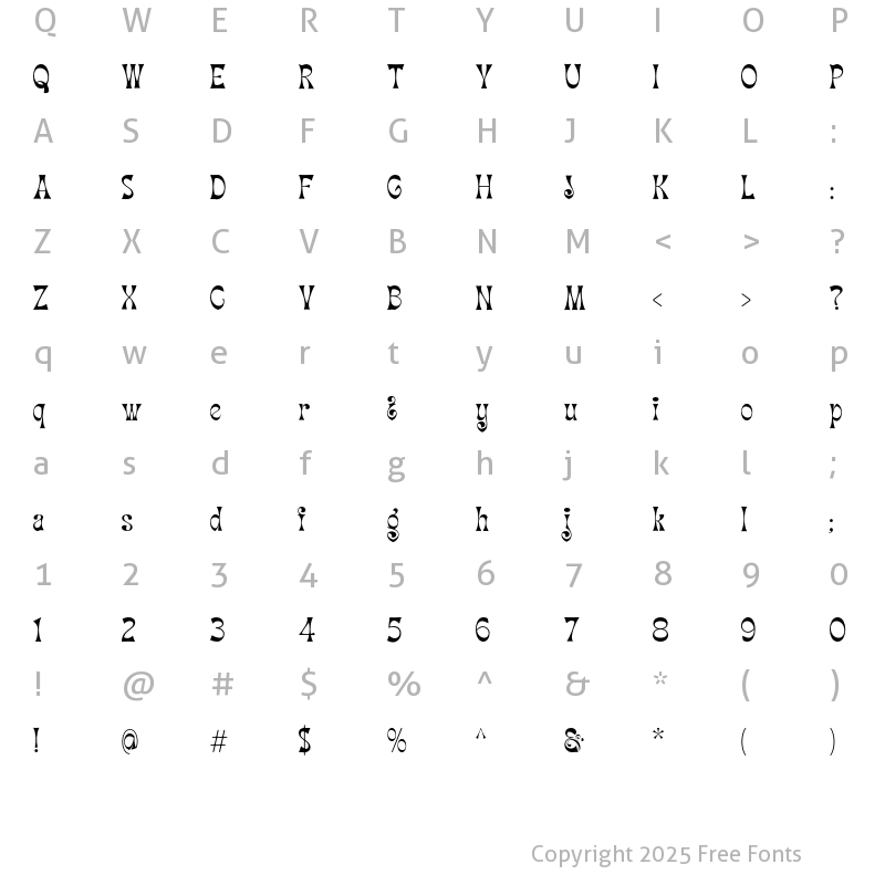 Character Map of Migaela Smooth