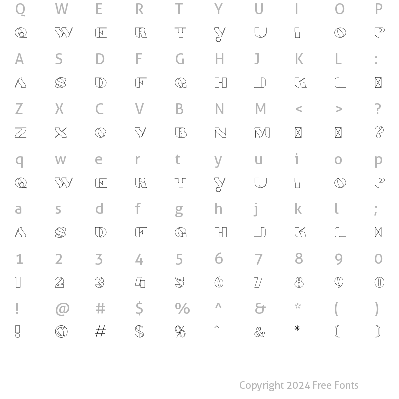 Character Map of Migule-Family Outline