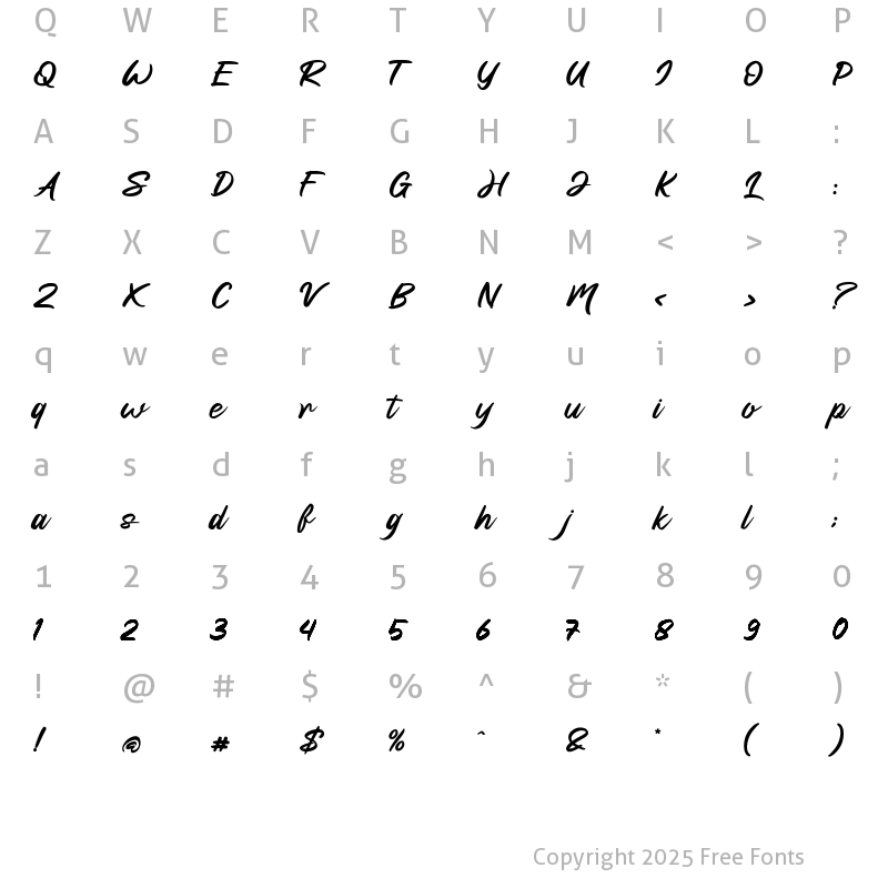 Character Map of Mihaoir Regular