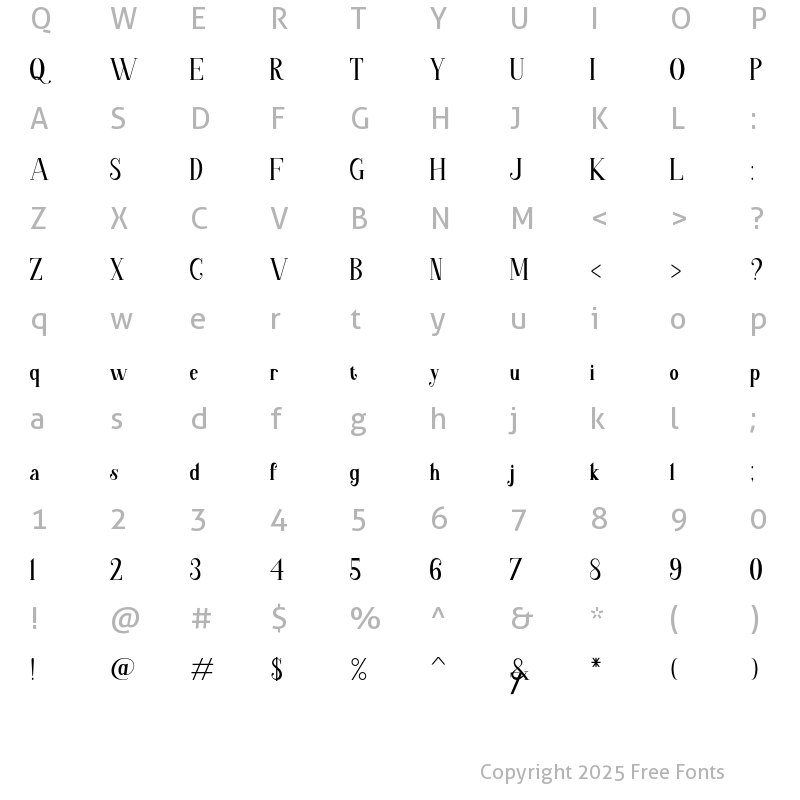 Character Map of mikazora regular Regular
