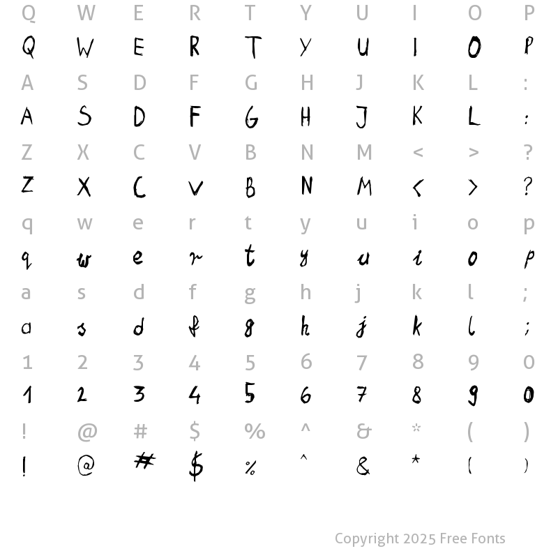 Character Map of Milczar22 Regular