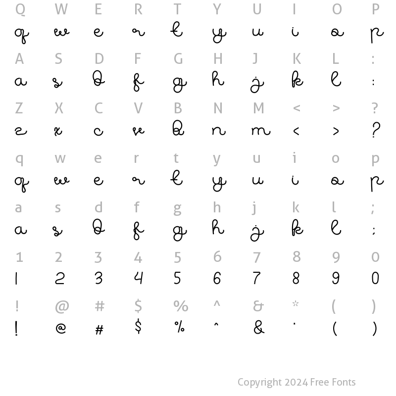 Character Map of mileage Regular