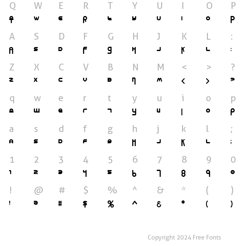 Character Map of Milk Bar Bold Bold