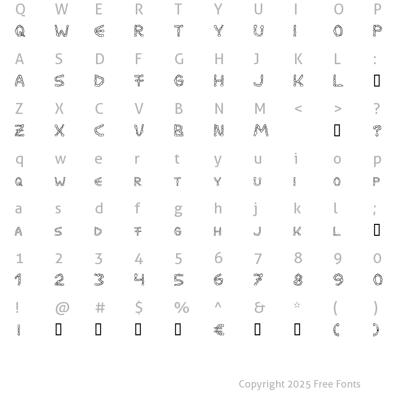Character Map of Milkdrops cold